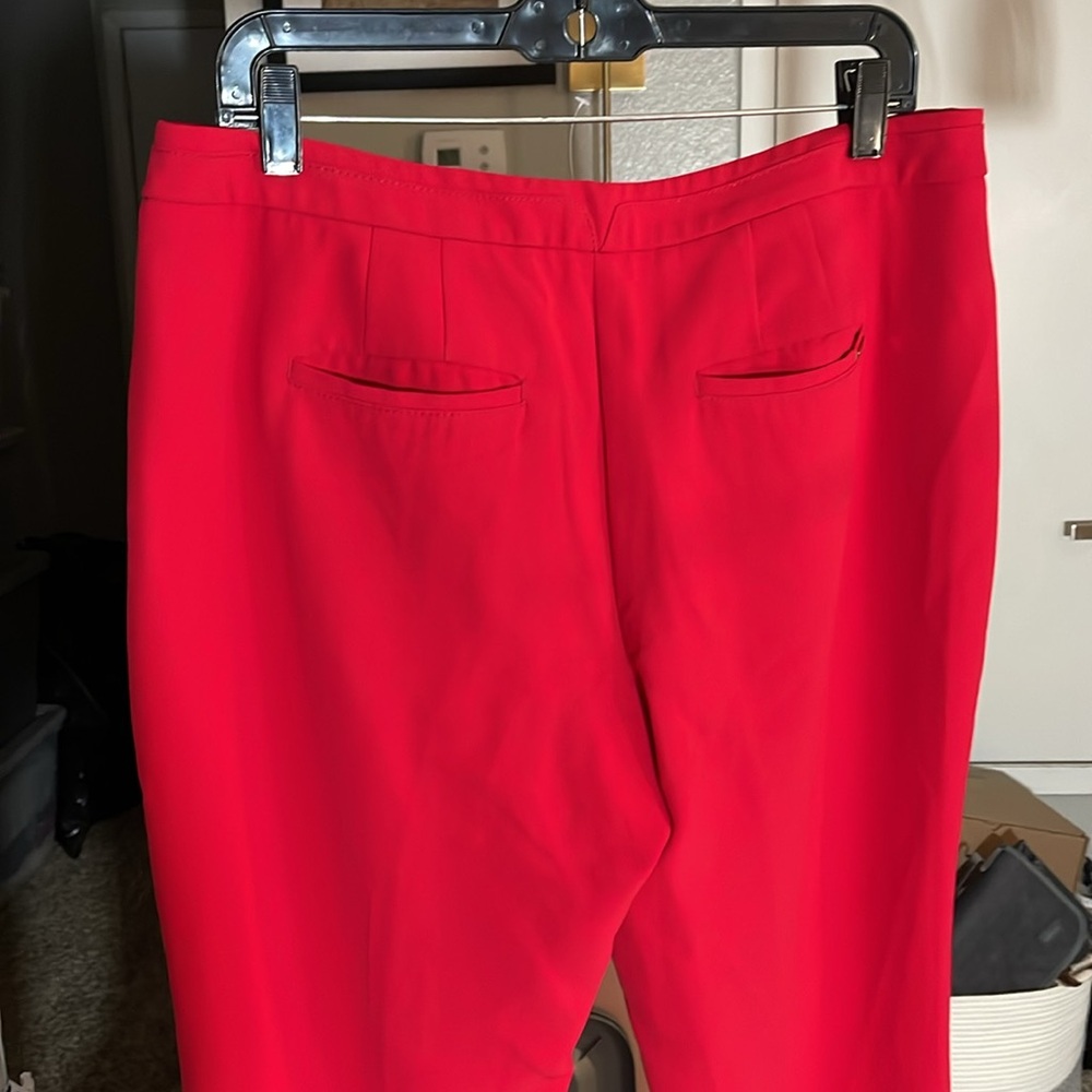 NWOT WHBM RED ANKLE PANT SZ 10R - Picture 5 of 8